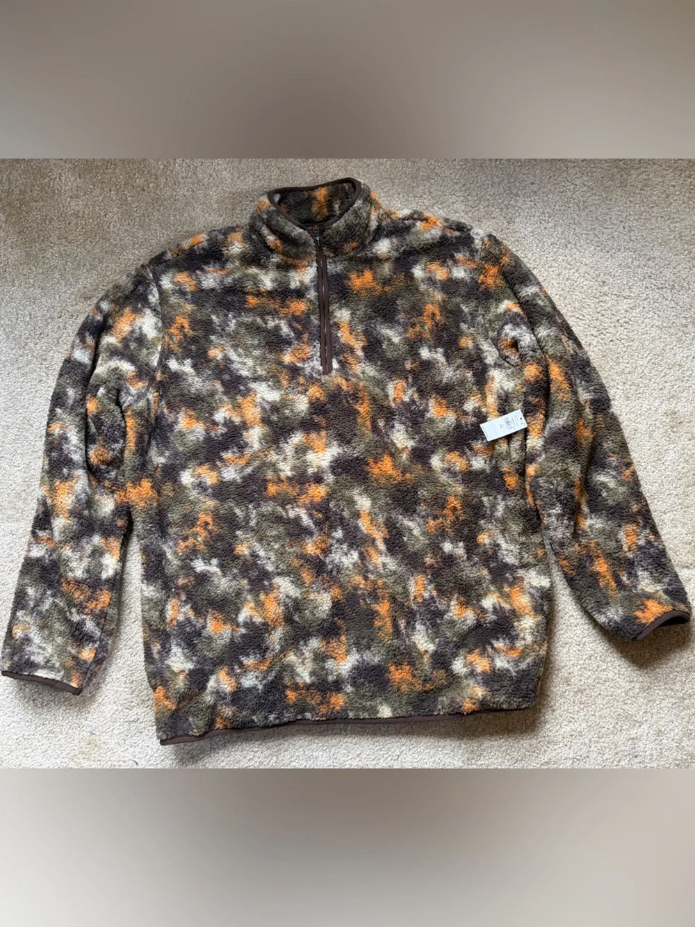 Old Navy Printed Sherpa Quarter Zip Pullover